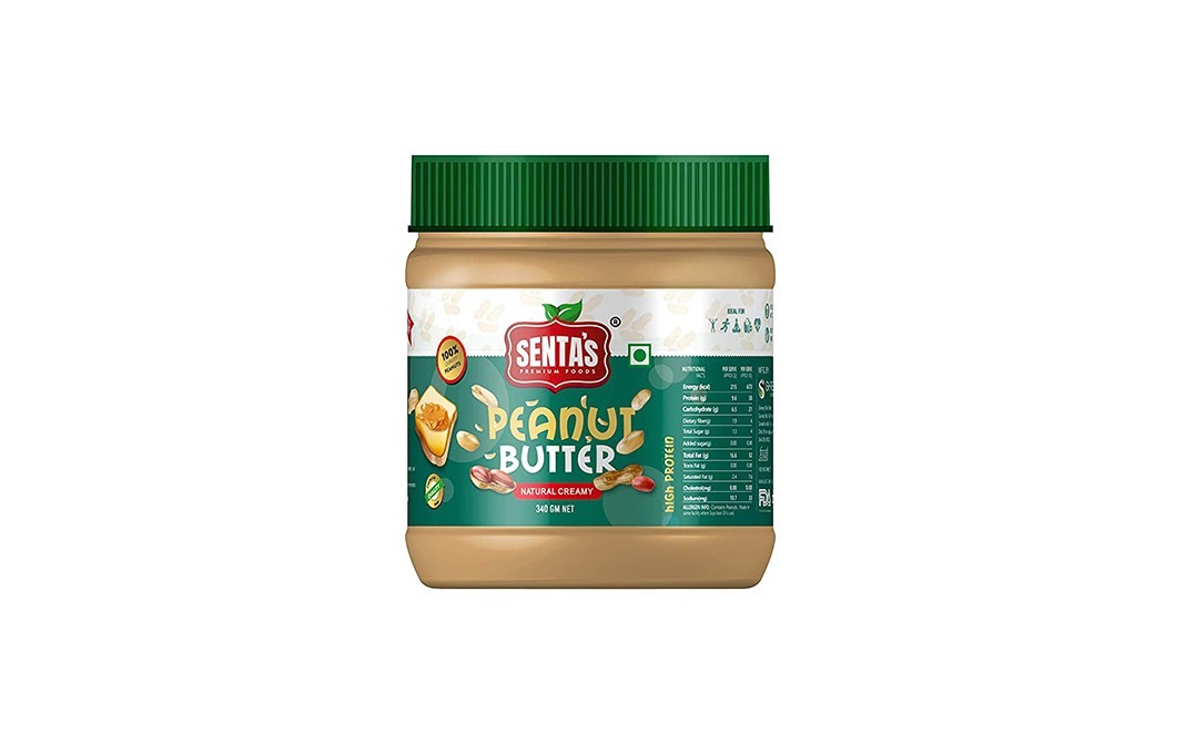 Senta's Peanut Butter Natural Creamy   Plastic Jar  340 grams